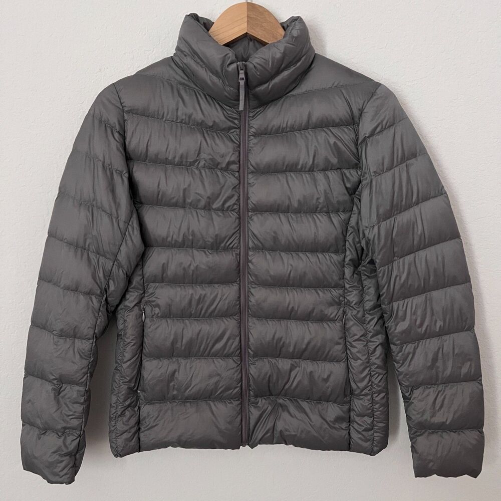 Uniqlo Women’s Ultra Light 90% Down Feather Gray Puffer Jacket L